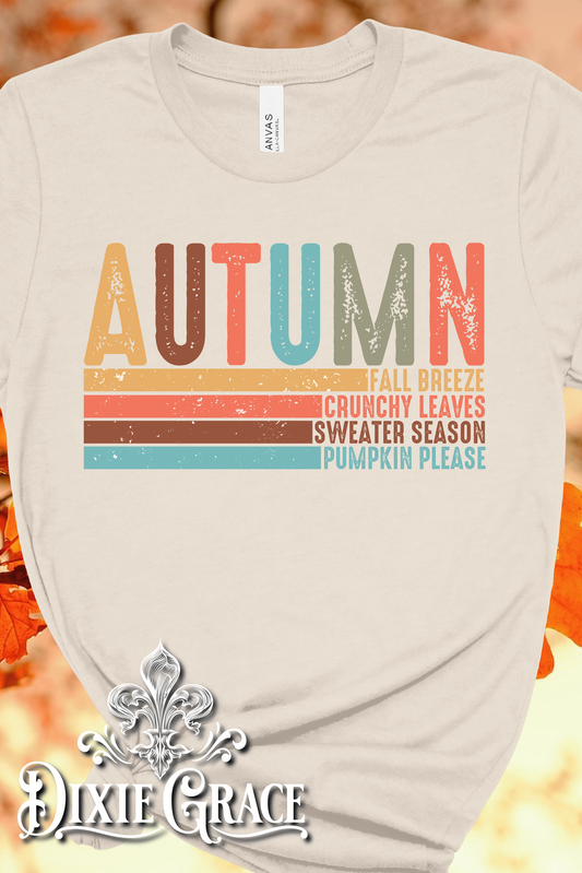 Autumn Stripes - Natural - Youth, Long Sleeve, Sweatshirt, Hoodie Option - Graphic Tee