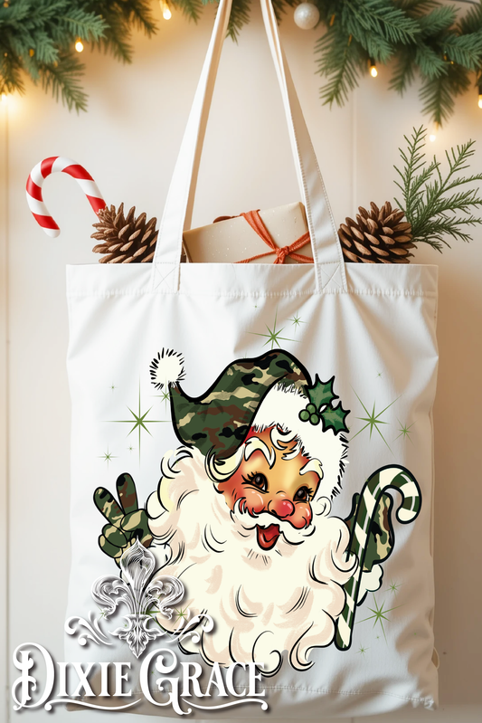 Camo Santa - Canvas - Tote Bag