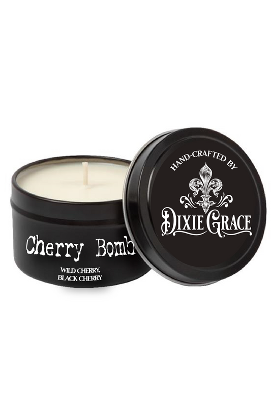 Cherry Bomb - 8 oz Candle Tin - Cotton Wick