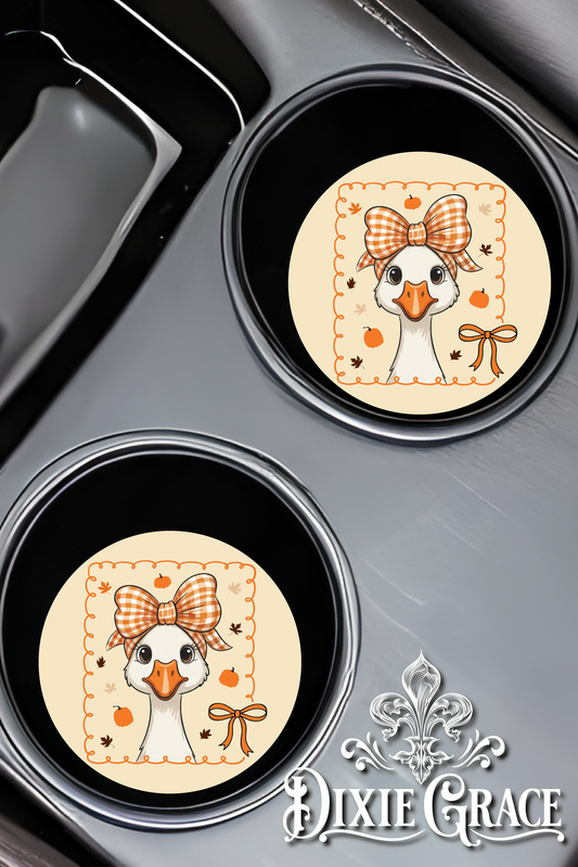 Fall Goose - Set of 2 - Car Coasters
