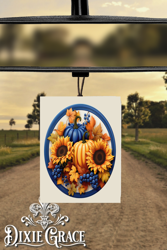 Fall Pumpkins w/ Sunflowers - Air Freshener
