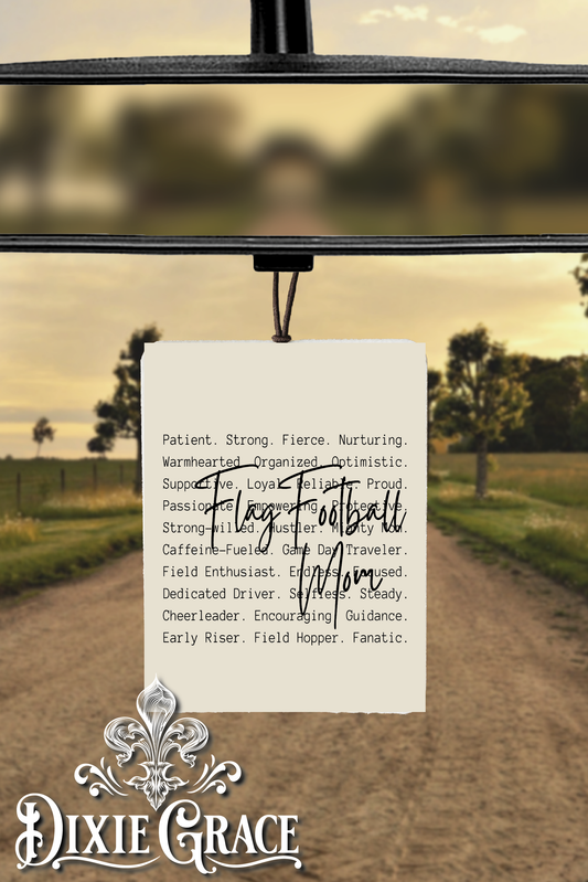 Flag Football Mom Cursive - Air Freshener