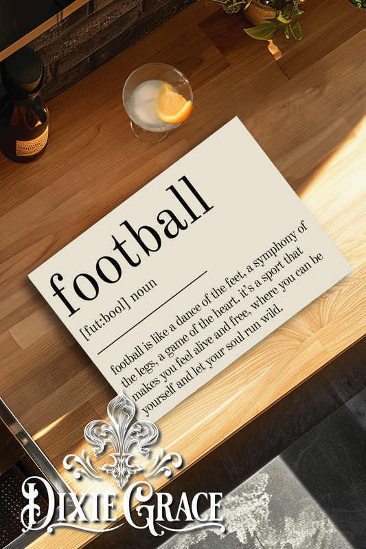 Football Definition - Glass Cutting/Charcuterie Board
