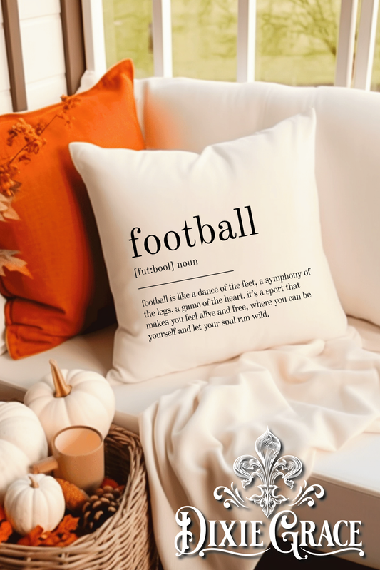 Football Definition - Includes Insert - Throw Pillow