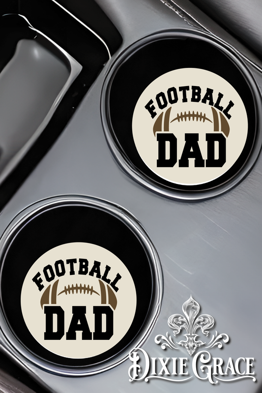 Football Dad - Set of 2 - Car Coasters