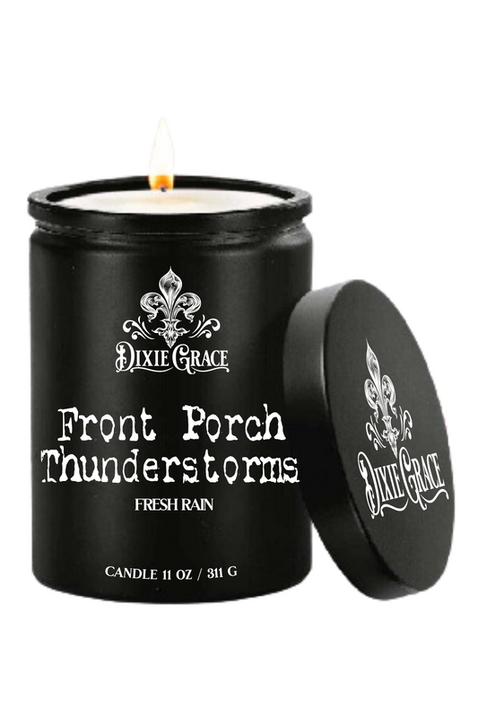 Front Porch Thunderstorms - 11 oz Glass Candle - Cotton Wick