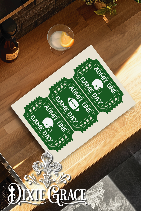 Game Day Tickets - Glass Cutting/Charcuterie Board