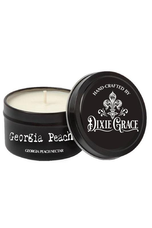 Georgia Peach - 8 oz Candle Tin - Cotton Wick
