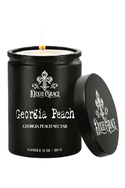 Georgia Peach - 11 oz Glass Candle - Cotton Wick