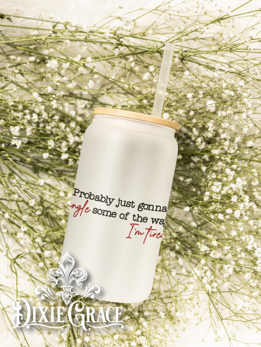 Gonna Jingle Some of the Way - Frosted 16 oz Glass Can