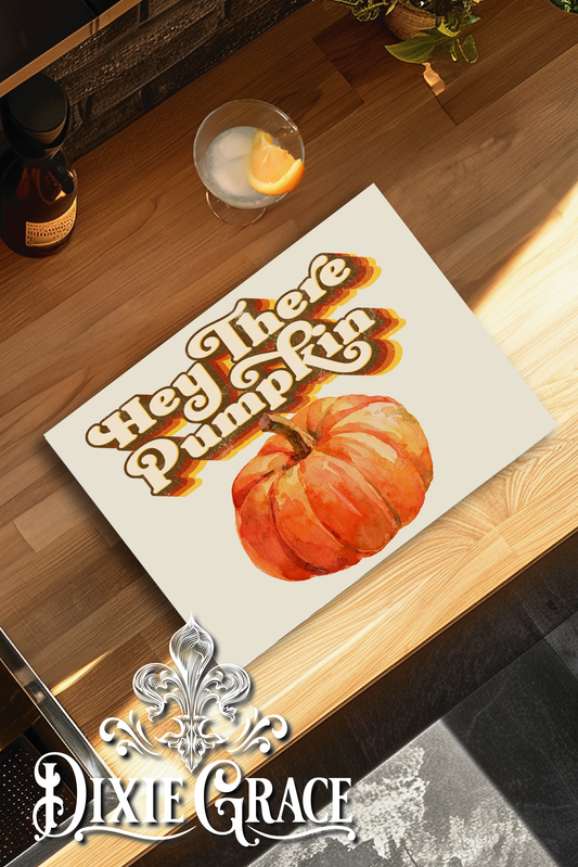 Hey There Pumpkin - Glass Cutting/Charcuterie Board