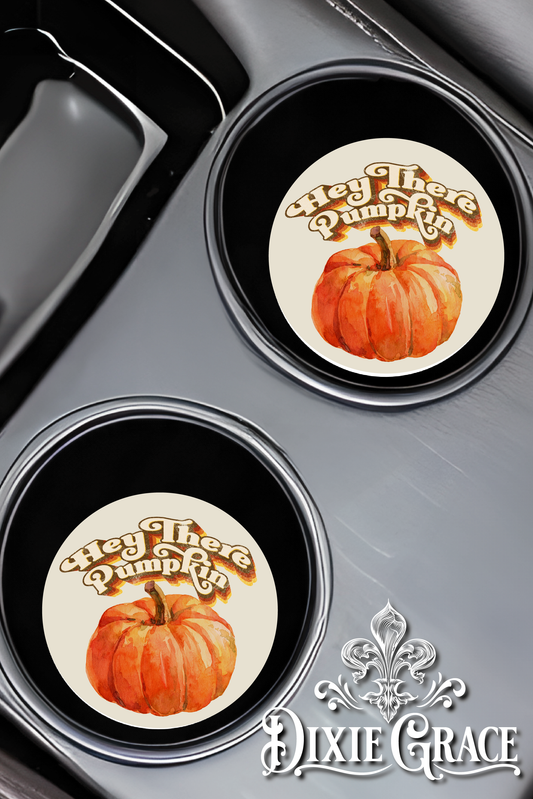 Hey There Pumpkin - Set of 2 - Car Coasters