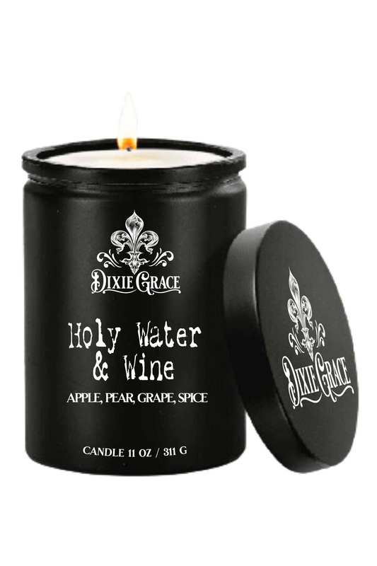 Holy Water & Wine - 11 oz Glass Candle - Cotton Wick