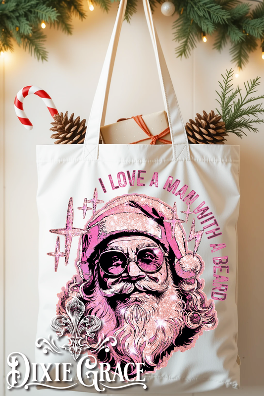 I Love a Man with a Beard - Canvas - Tote Bag