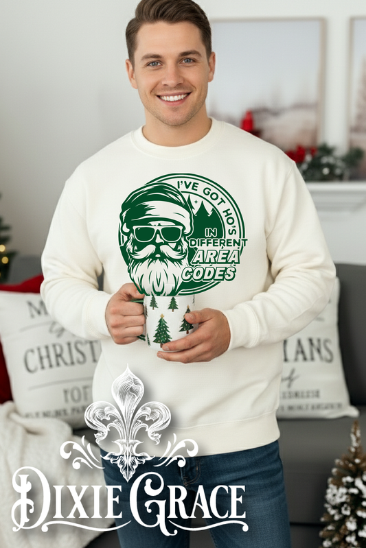 I've Got Hoes in Different Area Codes - White - Youth, Long Sleeve, Sweatshirt Option - Graphic Tee