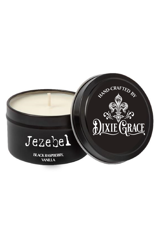 Jezebel - 8 oz Candle Tin - Cotton Wick