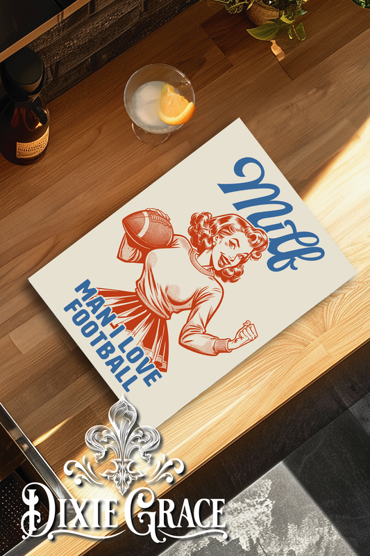 MILF - Man I Love Football - Glass Cutting/Charcuterie Board