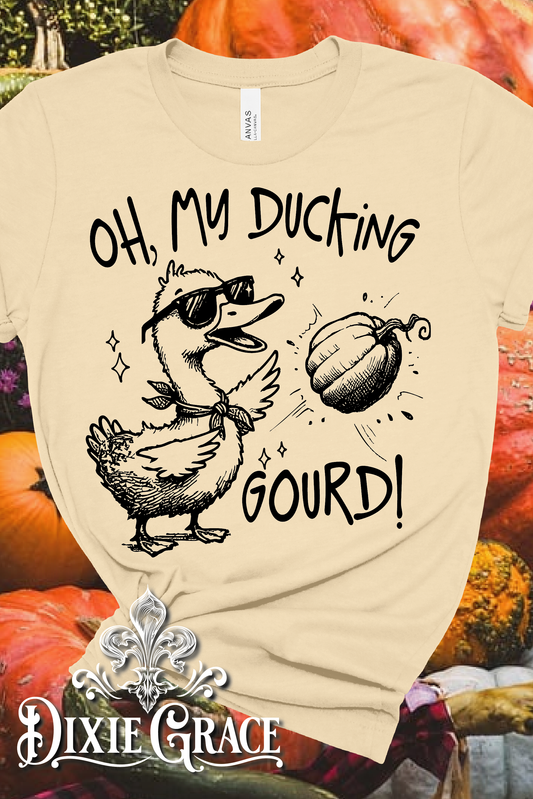 Oh My Ducking Gourd - Natural - Youth, Long Sleeve, Sweatshirt, Hoodie Option - Graphic Tee