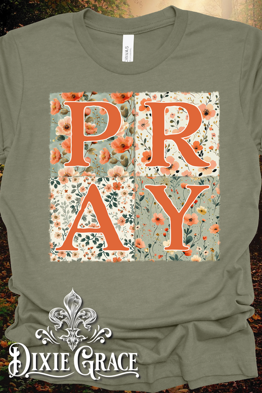 PRAY - Olive - Youth, Tank, Sweatshirt, Hoodie Option - Graphic Tee