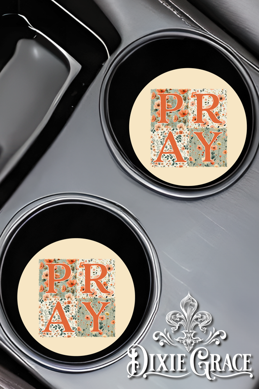 PRAY Patchwork - Set of 2 - Car Coasters