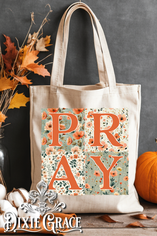 PRAY Patchwork - Gift - Canvas - Two Options - Tote Bag