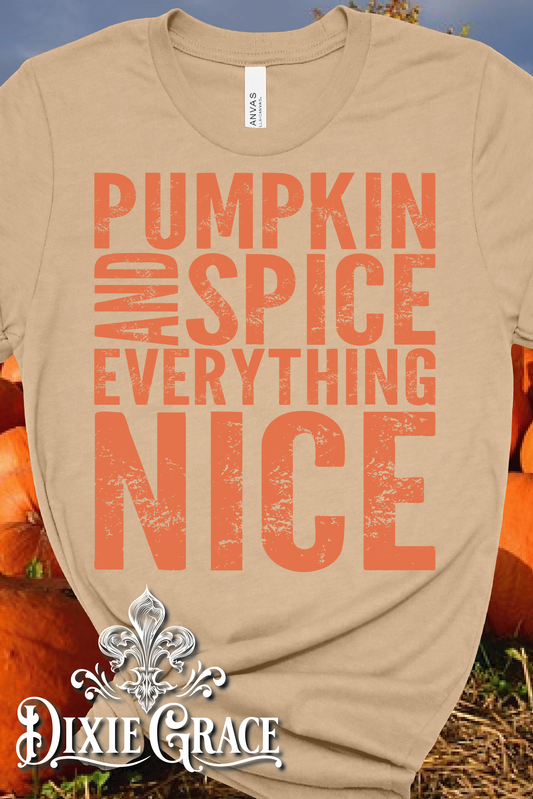 Pumpkin Spice - Tan - Youth, Long Sleeve, Sweatshirt, Hoodie Option - Graphic Tee