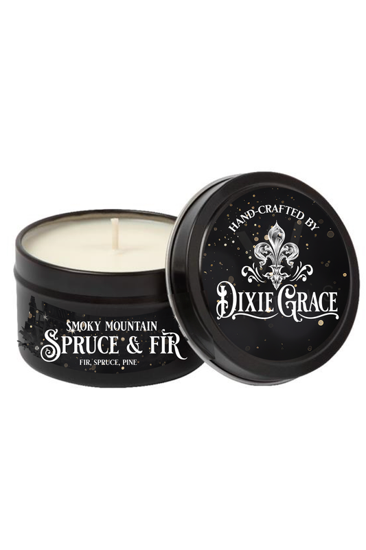 Smoky Mountain Spruce & Fir - 8 oz Candle Tin - Cotton Wick