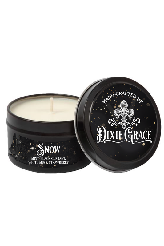 Snow - 8 oz Candle Tin - Cotton Wick