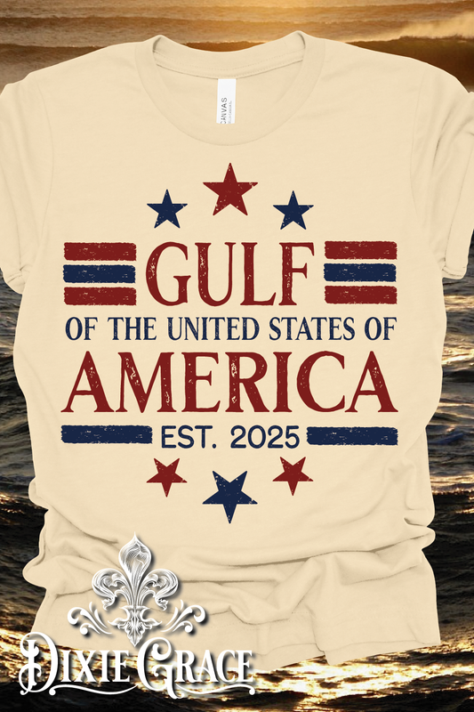 Gulf of America Est 2025 - Natural - Sweatshirt Option - Graphic Tee