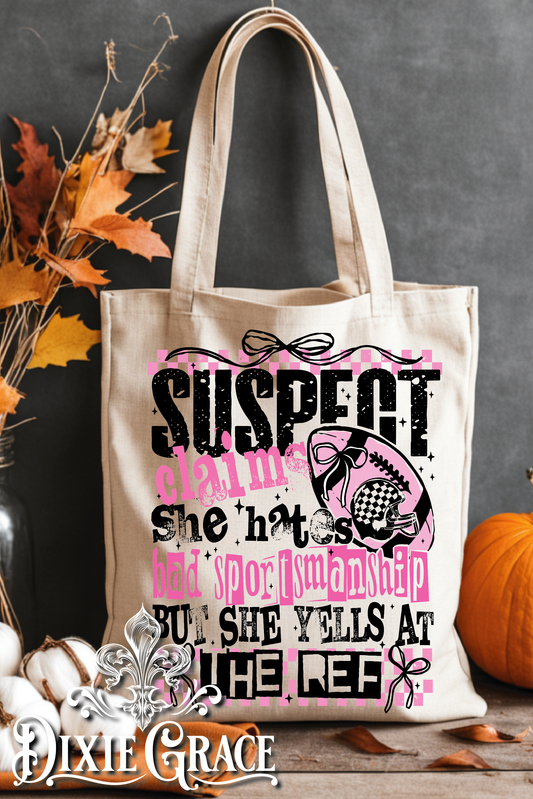 Suspect Claims Ref Football - Gift - Canvas - Two Options - Tote Bag
