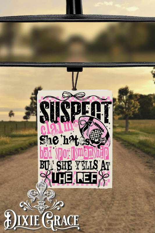 Suspect Claims Ref Football - Air Freshener
