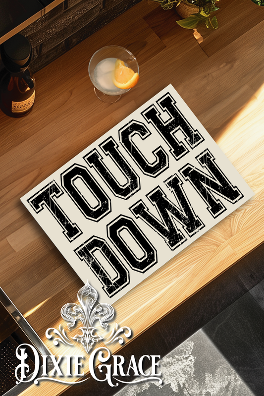 Touch Down Football - Glass Cutting/Charcuterie Board