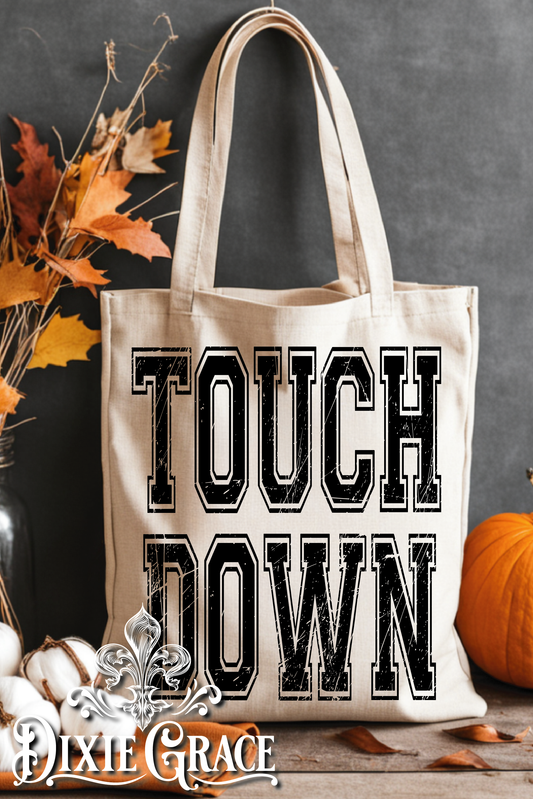 Touch Down Football - Gift - Canvas - Two Options - Tote Bag