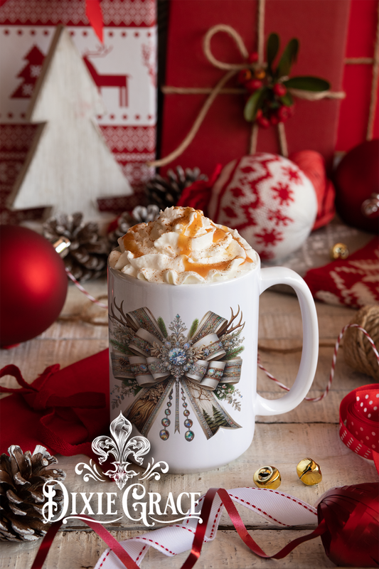Woodland Luxe Bow - Large Coffee Mug