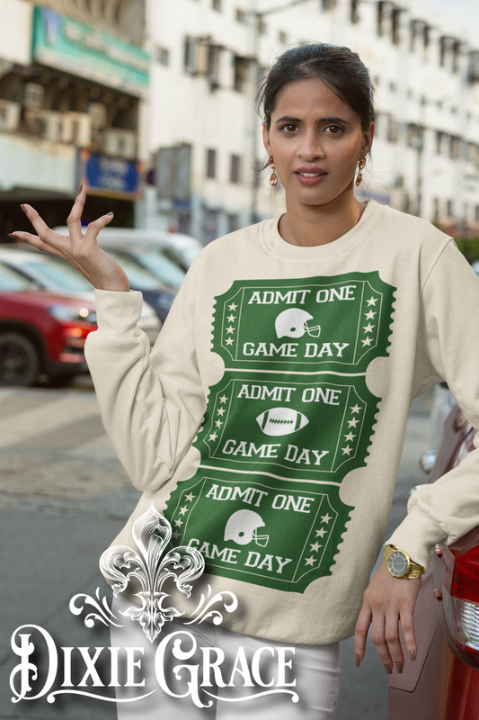 Game Day Tickets - Natural - Youth, Long Sleeve, Sweatshirt, Hoodie Option - Graphic Tee