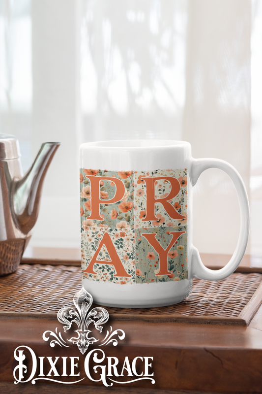 PRAY Patchwork - Large Coffee Mug