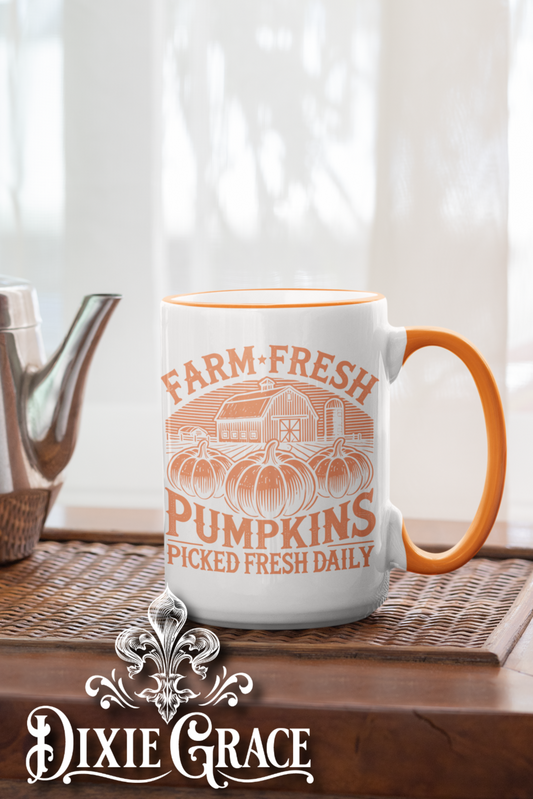 Farm Fresh Pumpkins - Large Coffee Mug