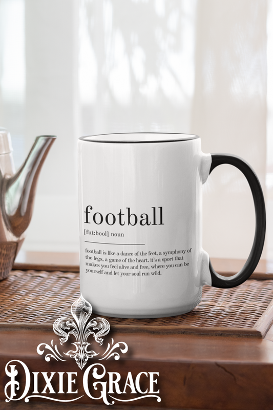 Football Definition - Large Coffee Mug