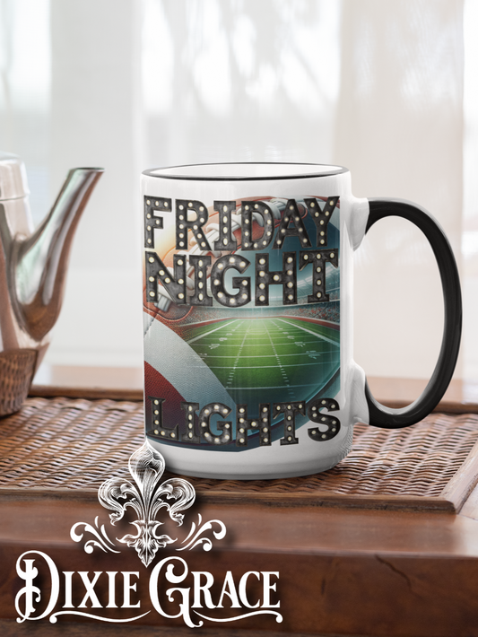 Friday Night Lights Marquee Football - Large Coffee Mug