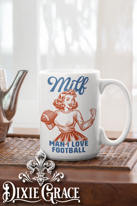MILF - Man I Love Football - Large Coffee Mug