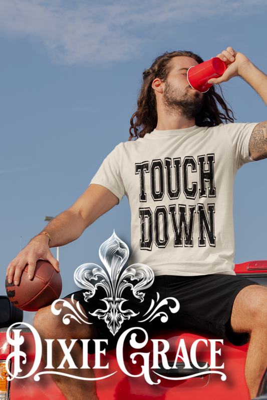 Touchdown Football - Natural - Youth, Long Sleeve, Sweatshirt, Hoodie Option - Graphic Tee