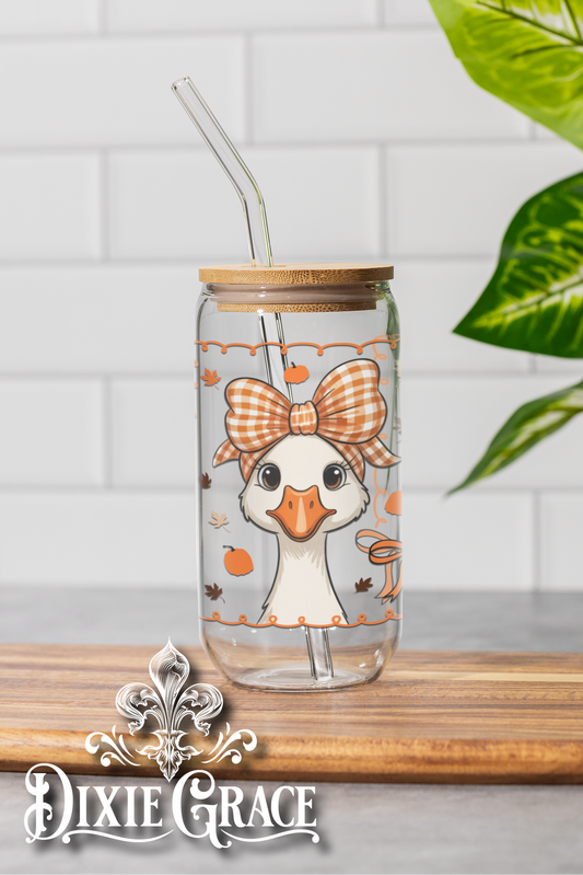 Fall Goose - 16 oz Glass Can