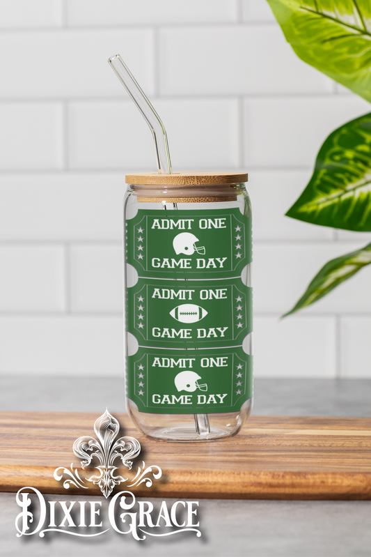 Game Day Tickets - 16 oz Glass Can
