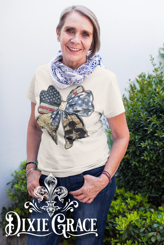 Coquette American - Honor - Natural - Youth, Tank, Sweatshirt, Hoodie Option - Graphic Tee